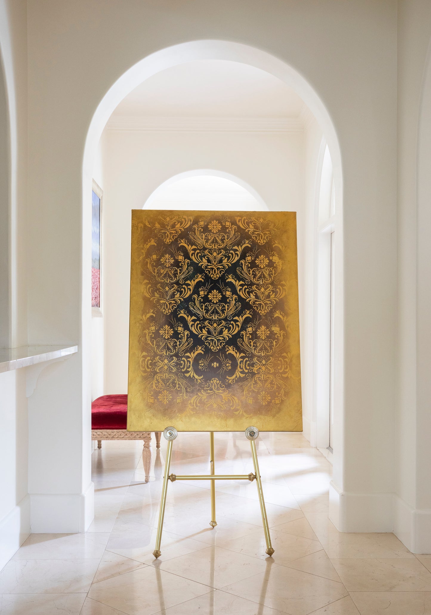 Damask In Gold & Bronze